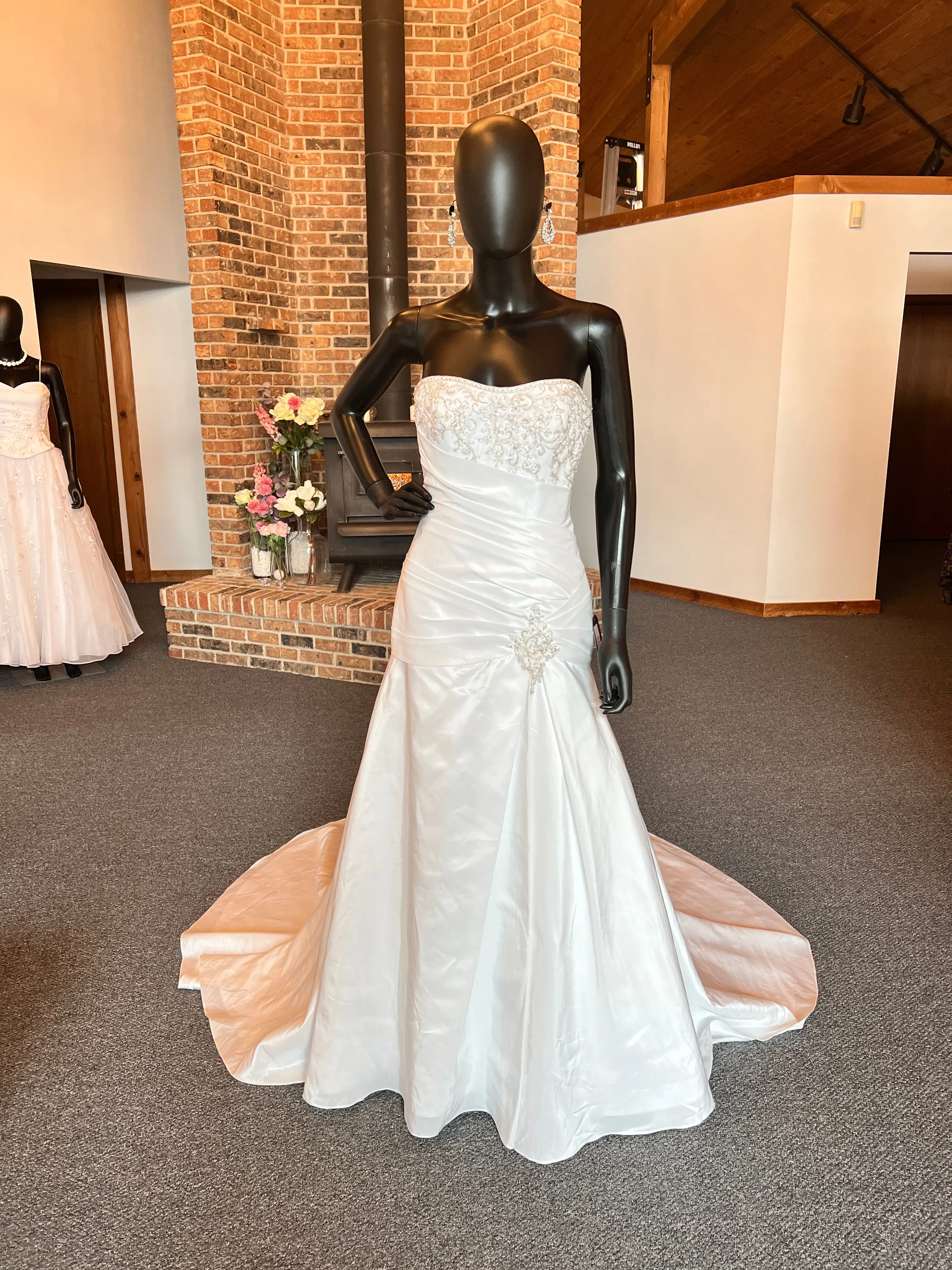 Bonny Fitted Waist Crystal Detail Wedding Gown