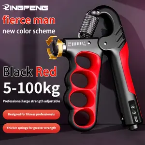 Adjustable Hand Grip Strength Trainer, LCD Display, Forearm Grip Adjustable, 5-100kg Resistance, Home Gym Fitness Equipment, Father's Day Gift, Exercise Tool, Hand Grip Strengthener, Hand Grip Exerciser