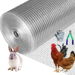 Hardware Cloth 1/2 inch Mesh 48 in x 100 ft 19 Gauge, Hot-dip Galvanized After Welding, Chicken Wire Mesh Roll Garden Fence Welded Wire Fencing Gopher Wire Rodent Wire