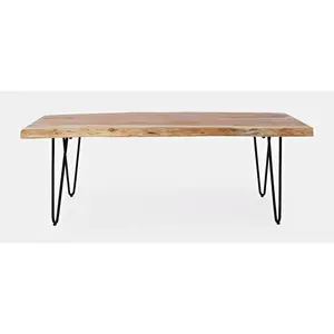 Nature's Edge 48'' Modern Solid Wood Live Edge Bench