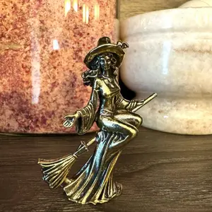 Brass Witch Statue 2”