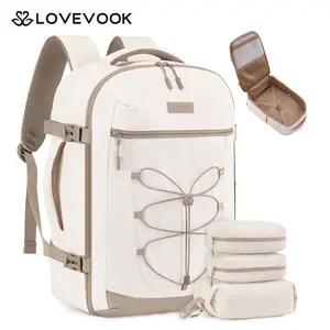 LOVEVOOK Fall Travel Backpack, 40L Carry On Backpack Large Fits 17.3" Laptop, TSA Personal Item Travel Bag with 3 Packing Cubes, Water Resistant Laptop Bag Travel Essentials for Weekender Business Hiking