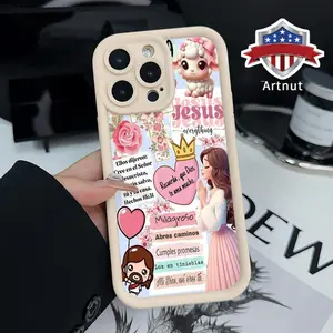Phone case for iPhone 17 Pro Max 15 Plus  16 14 13 12 11 Air XR XS E Faith and Love Collage Anti-Scratch Shockproof TPU Bumper Drop-proof Cover