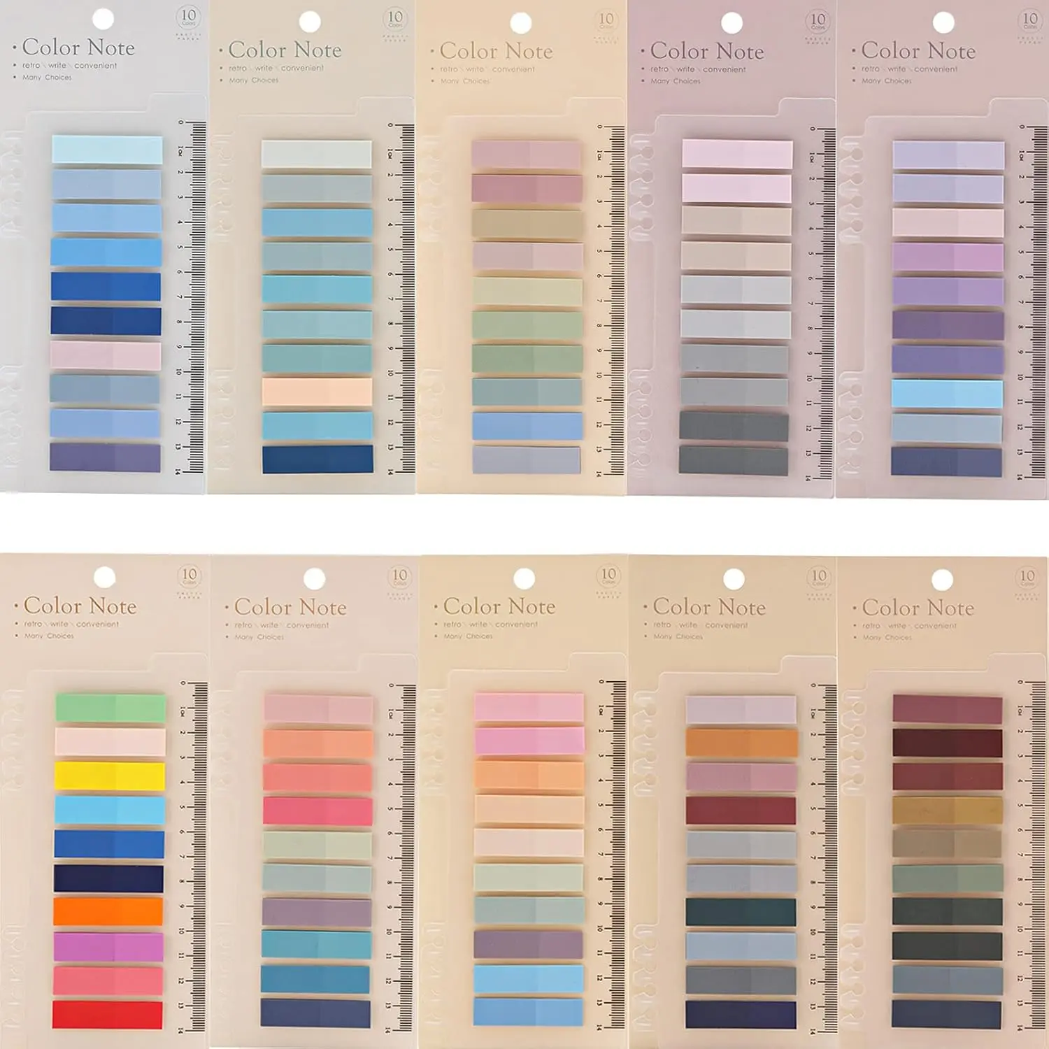 2000 count Sticky Tabs for Annotating Books, Clear Sticky Notes for Binders, Page Markers for Notebooks, Multi-Colored Writable and Repositionable Book Flags Strip Index Tabs