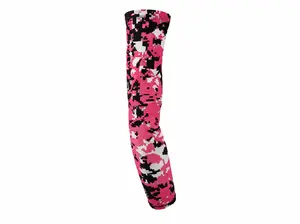 Adult & Youth Digital Camo Compression Arm Sleeve - Pink White, UV Protection, for Sports, Gym