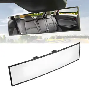 Car Rearview Mirror, 11.6 Inch Panoramic Wide Angle Anti-Glare, Clip on Auto Rear View Mirror, HD Clear Convex Surface, Car Interior Accessories Universal for SUV, Truck, Van, Vehicles car stuff,Blind spot rearview mirror