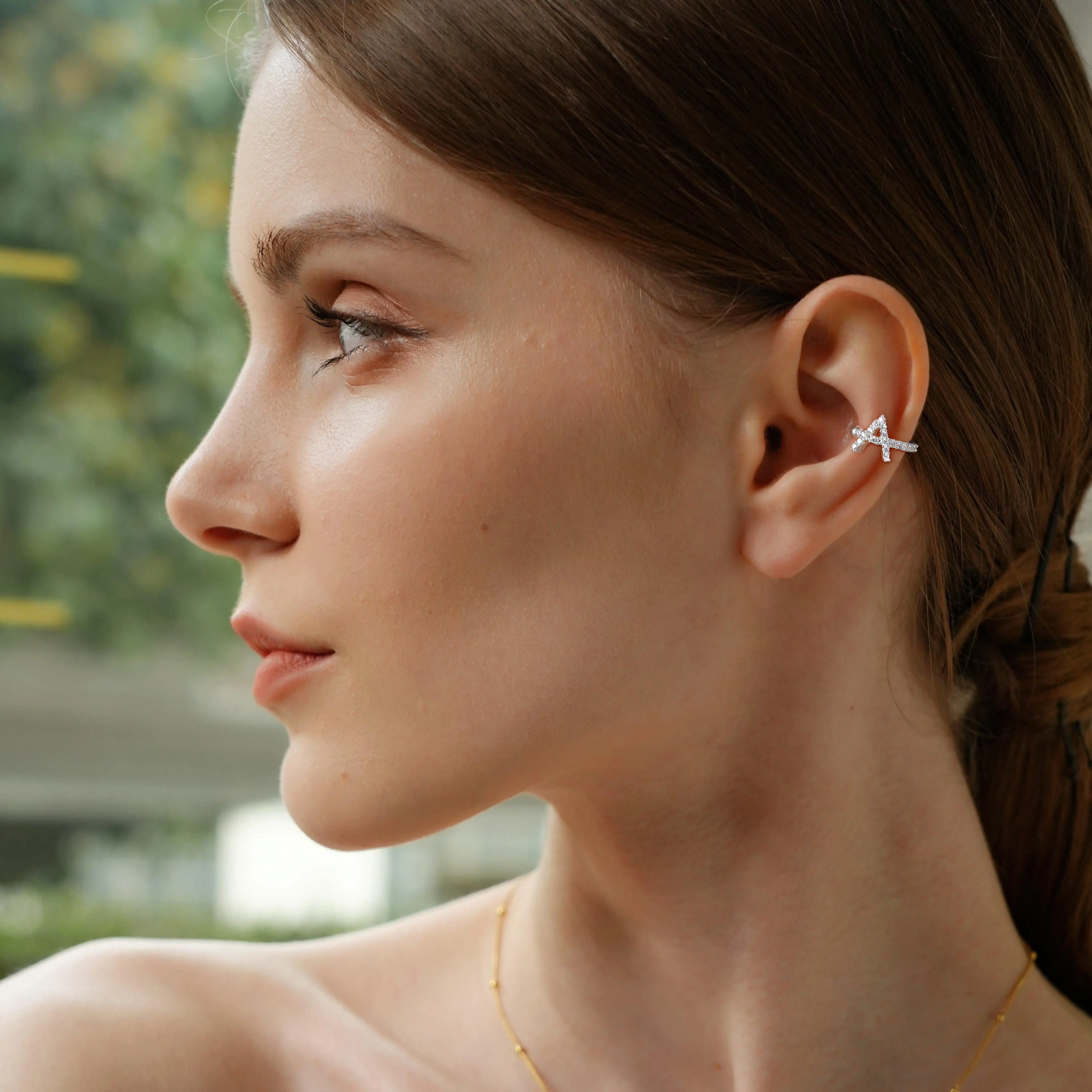 Elegant Clip On Earrings for Women, Zirconia Initial Letter Studs, Trendy Jewelry for Everyday Wear, Birthday Gift
