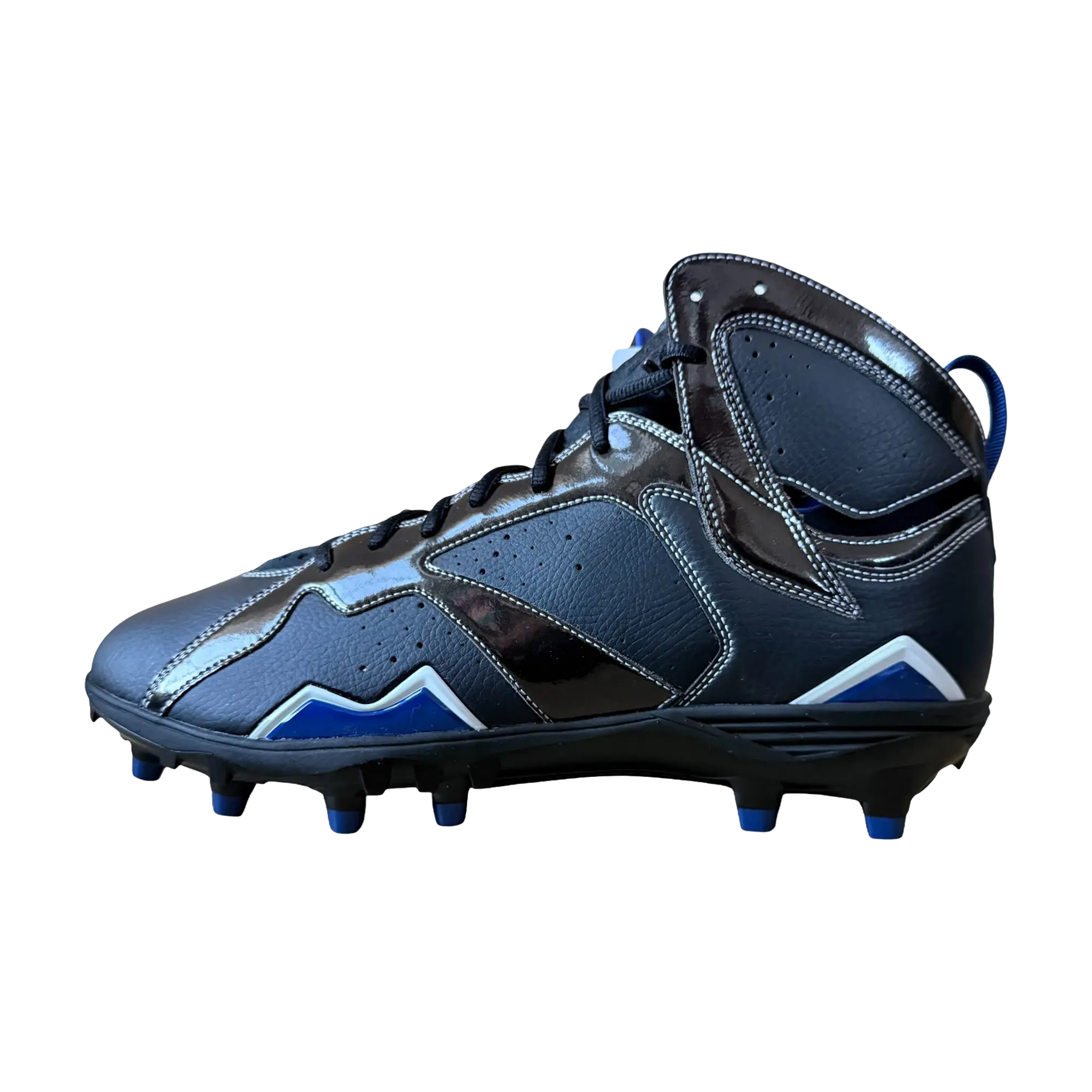 Jordan 7 Molded Cleats "Black / Black-White-Rush Blue" SU15 MNJDSP 373