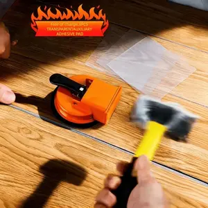 Floor Gap Repair Suction Tool Set, Professional Home Tools Kit for Flat Surfaces, Tiles, Wood Boards, PVC, Glass Floors, Includes 3 Transparent Pads