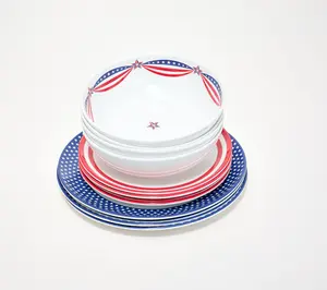 Home Reflections 12-Piece Melamine Dinnerware Set Home Reflections 12-Piece Melamine Dinnerware Set