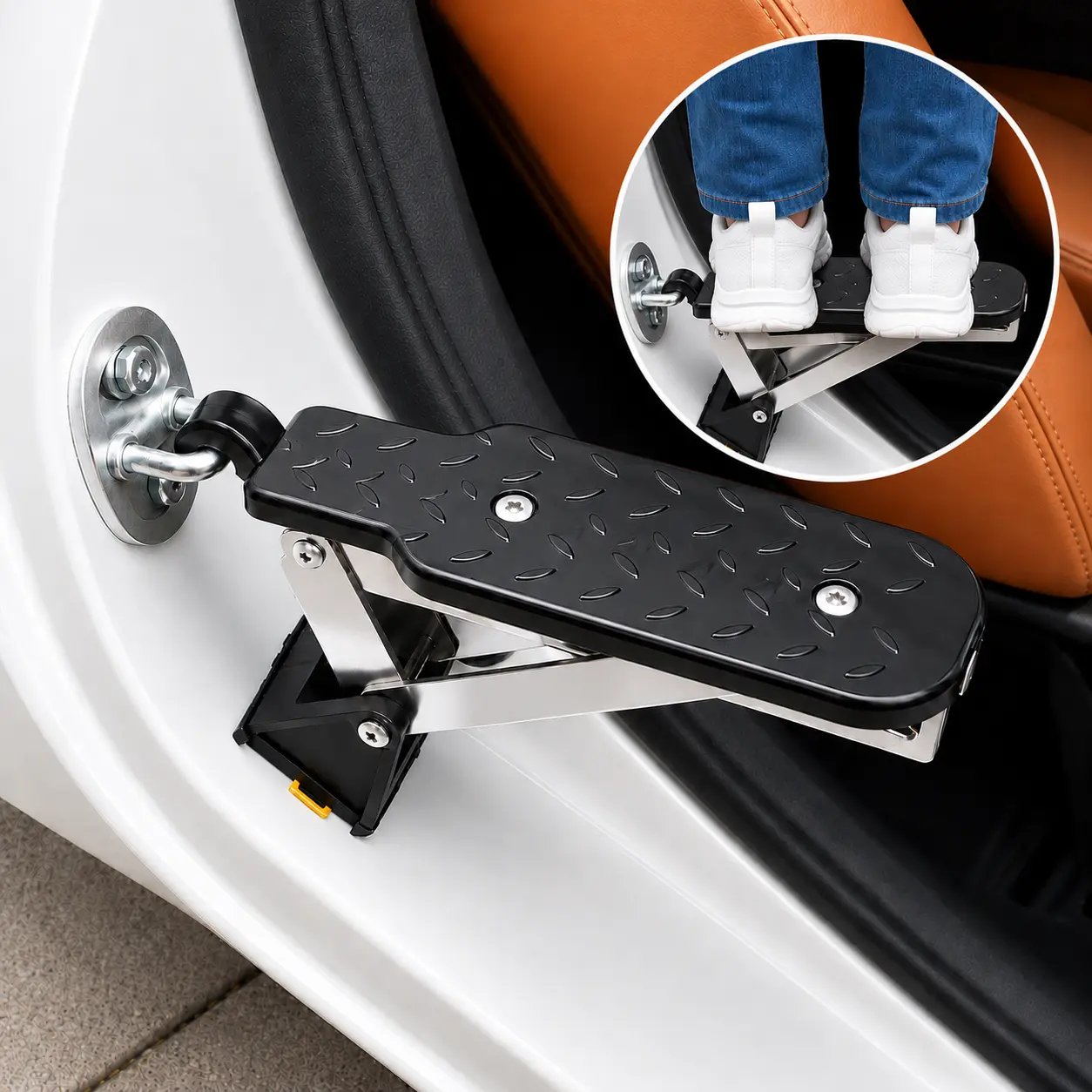 Adjustable Car Door Step - Foldable Latch Hook, Anti-Slip Platform for SUV, Truck & Vehicle, Automotive Interior Pedal Accessories, Car Accessories, Accessories For Car