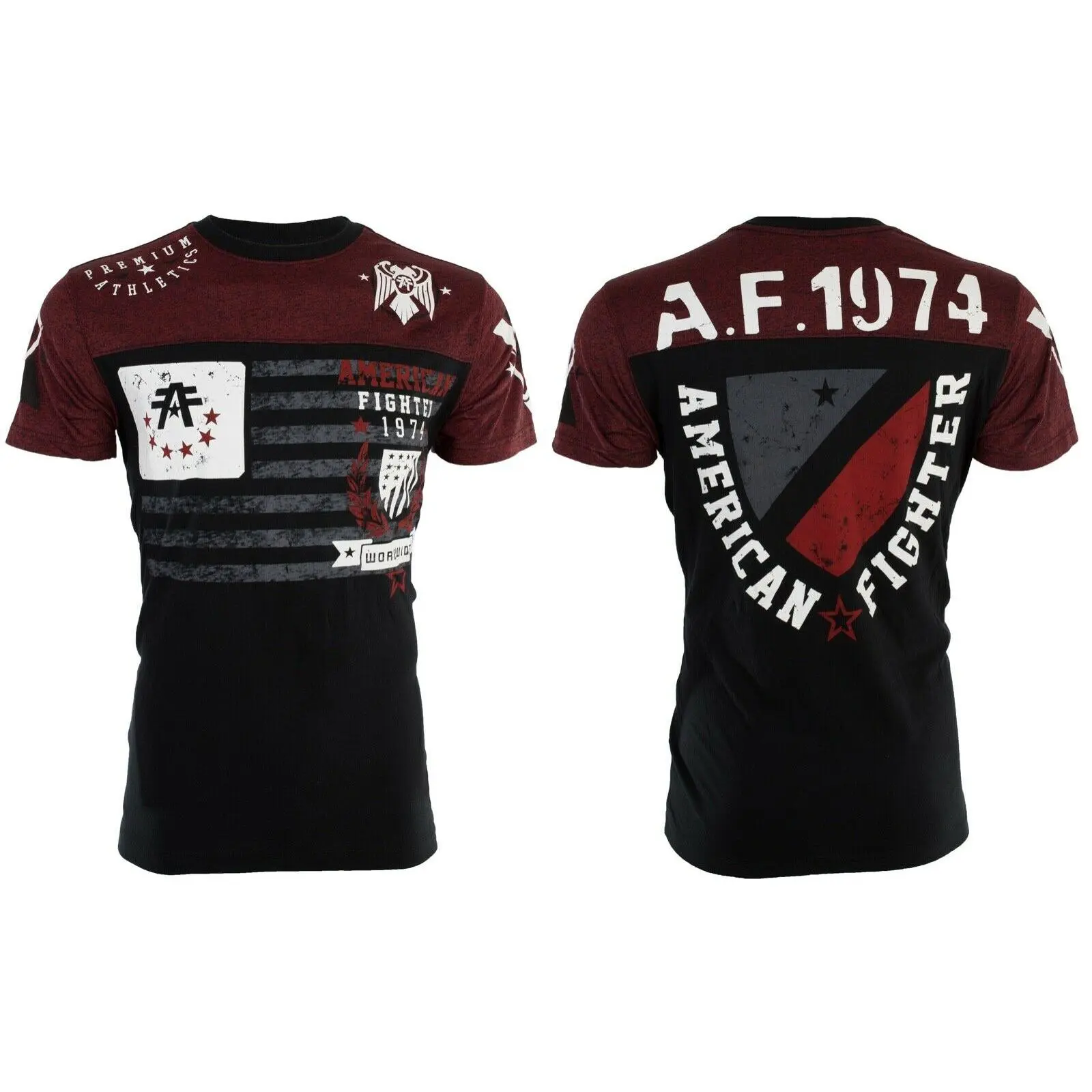 American Fighter Men's Nazareth Graphic Print Athletic Shirt - 100% Cotton Casual Menswear Round Neck Top, T-Shirt, Mensfashion, Sporty Chic, L