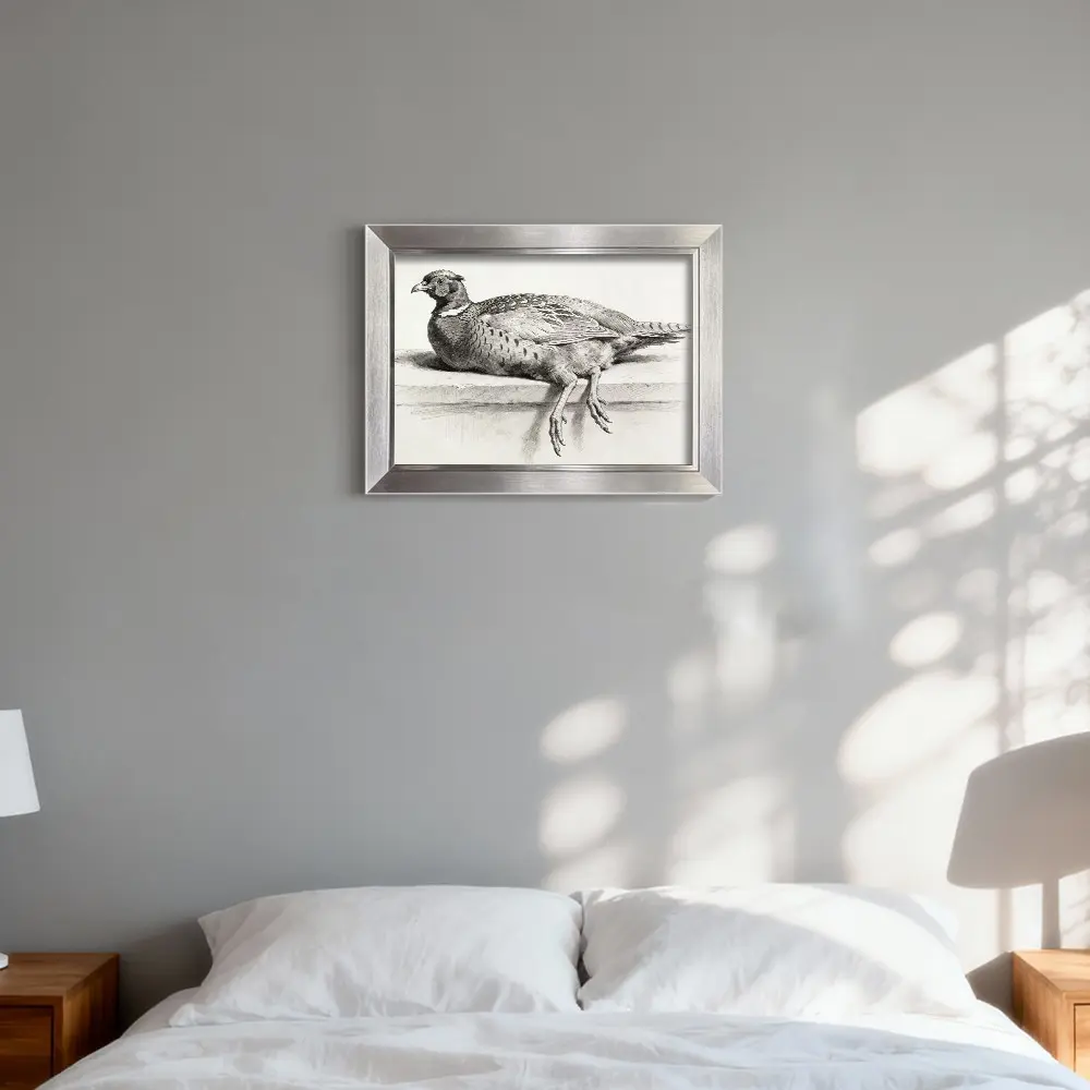 Minimalist European Wall-Mounted Picture Frame, Sizes 8x12/12x16/16x22 Inches, Realistic Hen Resting, Indoor Decorative Frame