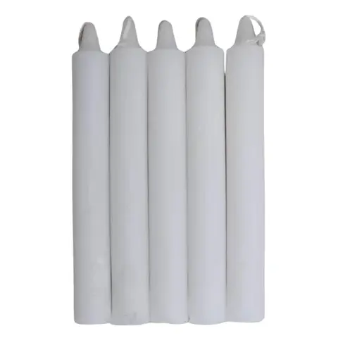 5-CANDLE WHITE 6 INCH Tall White Candles for Home Decor and Occasions