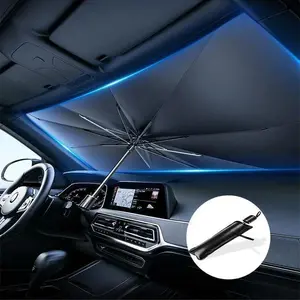Foldable Anti-UV Windshield Sunshade, Sedan SUV Car Sun Shade for Windshield UV Rays and Heat Sun Visor Protector,Foldable Windshield Sun Shade Umbrella,Keep Car Cool,Easy to Use/Store