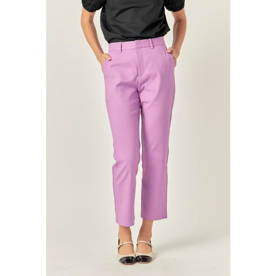 Lylah Slim Cigarette Trouser - Lilac