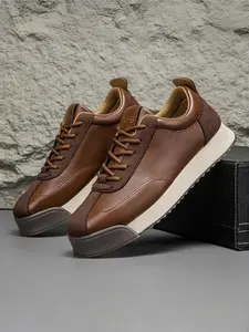 Men's Plus Size Brown - Toned Retro Casual Shoes, Sneaker, Sneakers Casual, Walking Shoes, Retro Trendy Style, Leather + Suede Material, High Tolerance & Comfortable, Ideal for Plus Size Men's Daily Outfits & Leisure Outings