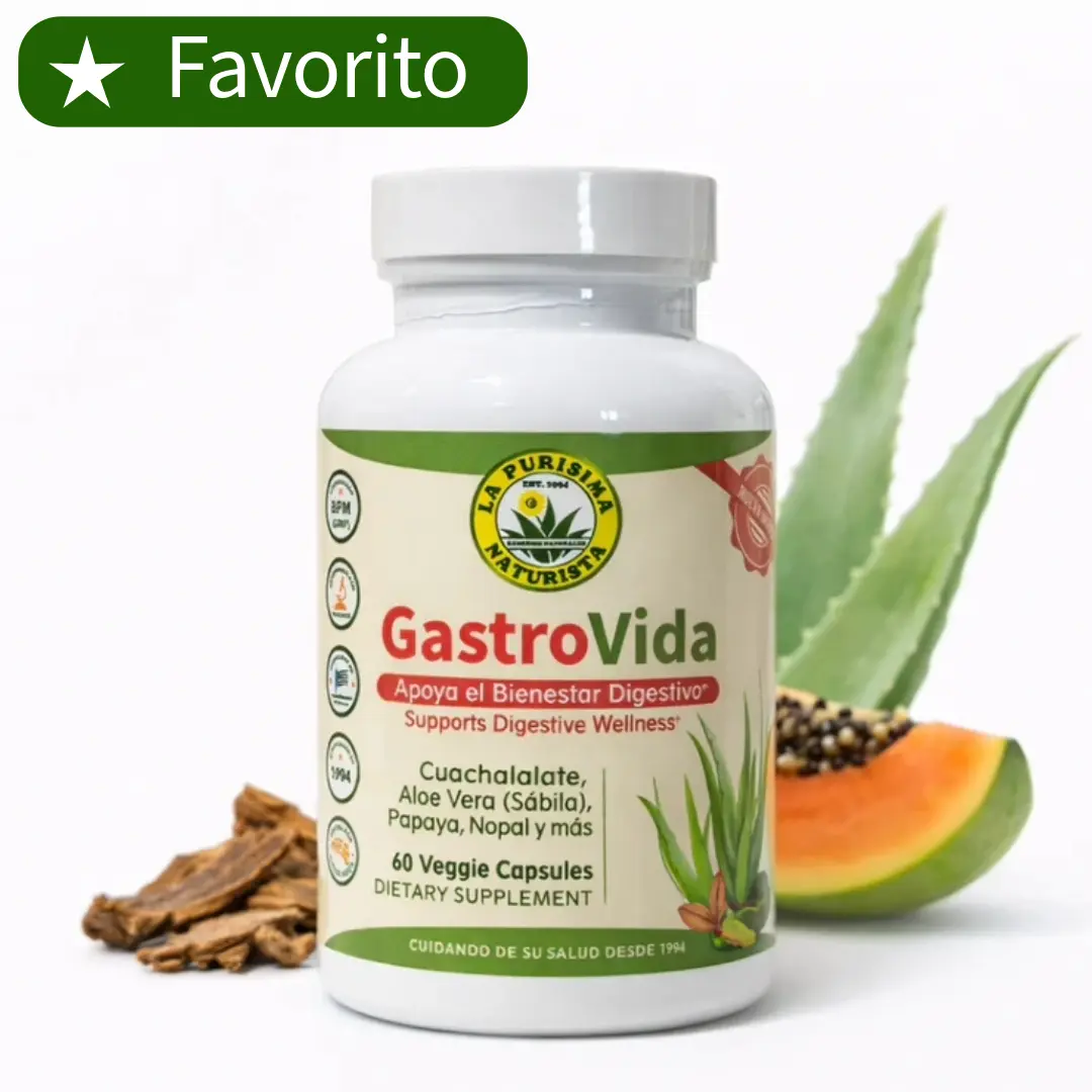 GastroVida Fórmula Herbal para Bienestar Digestivo – 60 Cápsulas Veggie