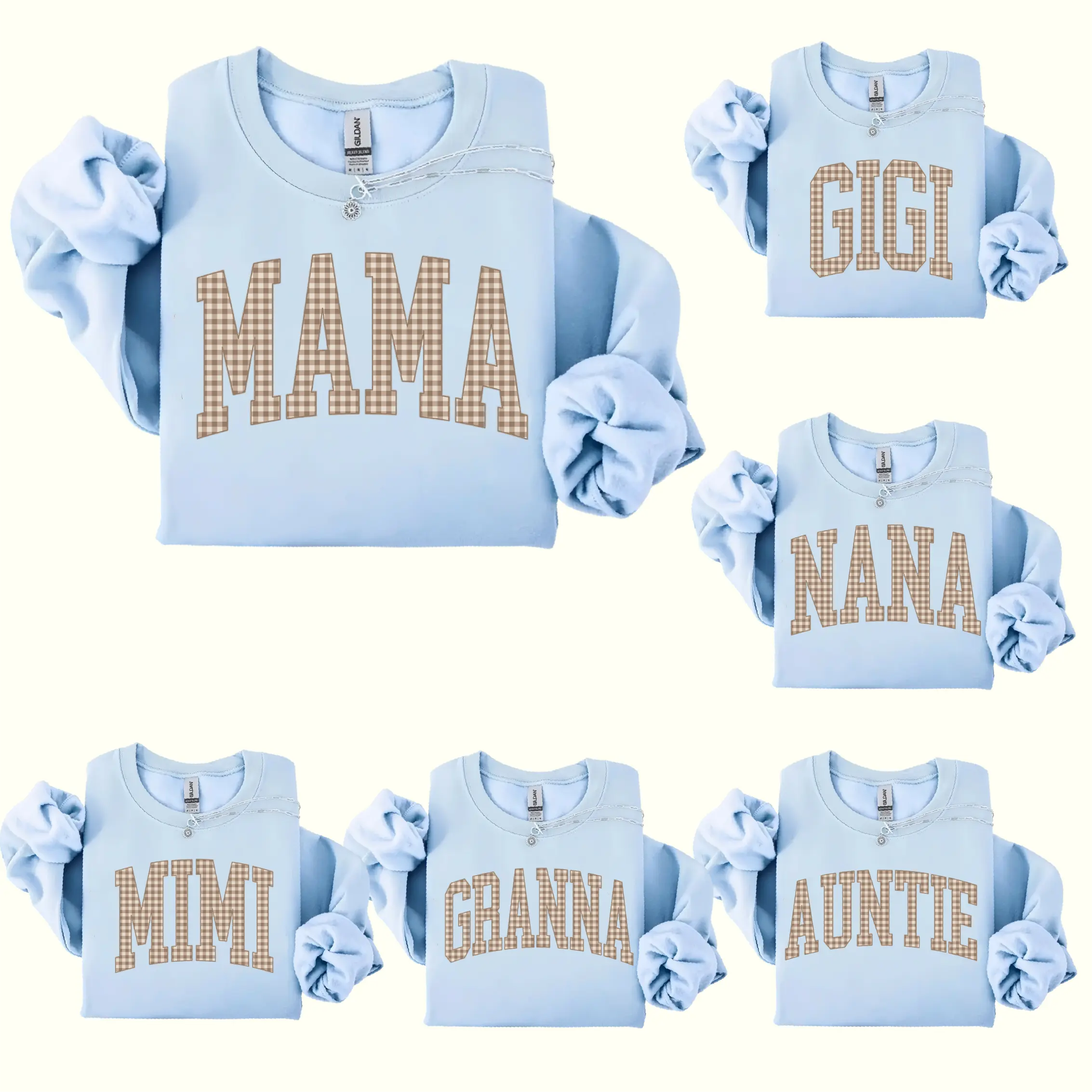 Customize Gingham Mama Sweatshirt, Personalized Mama Shirt Vintage Mama Shirt Trendy Mama Shirt Mothers Day Gift New Mama Baby Shower Pregnancy Announcement Shirt