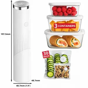 Powerful Handheld Vacuum Sealer Machine, Seal Meal Saver, Portable Food Sealer, Compact Vacuum Sealer for Food (Vacuum Sealer Machine + Reusable Vacuum Bags)