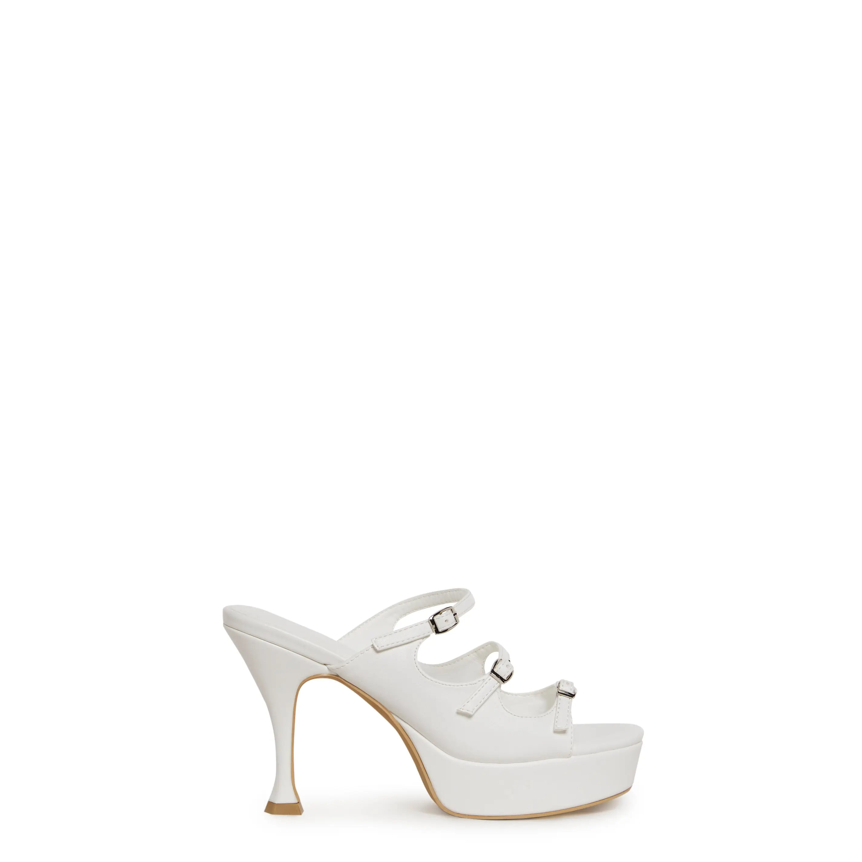 Lana Strappy Platform Heel - White