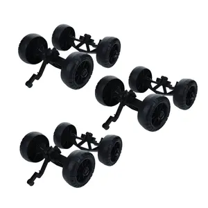 3 PC Motion Train Wheel Kit for Jumbo Building Blocks for Kids: Biggo Blocks Vehicle Accessory Set with Wheels & Axles for STEM Creative Play & Train Builds