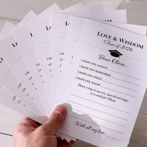 50 Graduation Game Cards, Love & Wisdom Party Games, Interactive Props for Graduation Parties, Fun Quiz + Challenge Tasks + Blank Message Cards