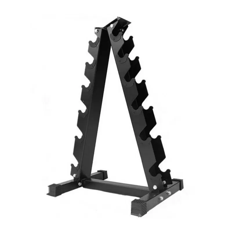 Dumbbell Rack Stand Only, 6-Tier A-Frame Metal Weight Storage Rack, Heavy Duty Dumbbell Holder for Home Gym Workout & Space-Saving Organization