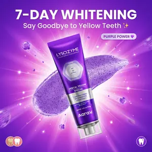Aarav Advanced Purple Whitening Paste | Non-Invasive Color Correcting Technology to Enhance Tooth Appearance, Lysozyme Enhanced for Deep Cleaning & Long-Lasting Fresh Breath, Safe Daily Use