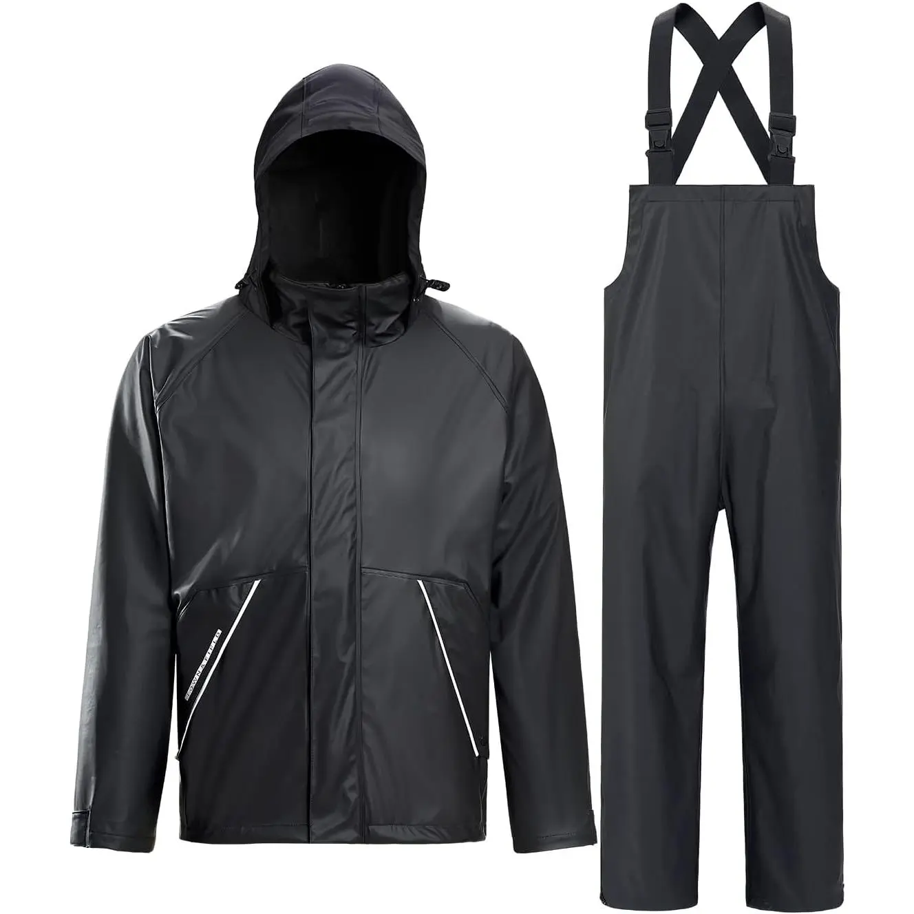 TOWN&FIELD Rain Suits for Fishing Waterproof Rain Gear for Men Women Heavy Duty Rain Coat Jacket with Pants/Overalls