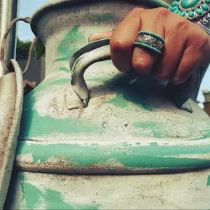 Western Engraved Thick Band Ring SZ 6