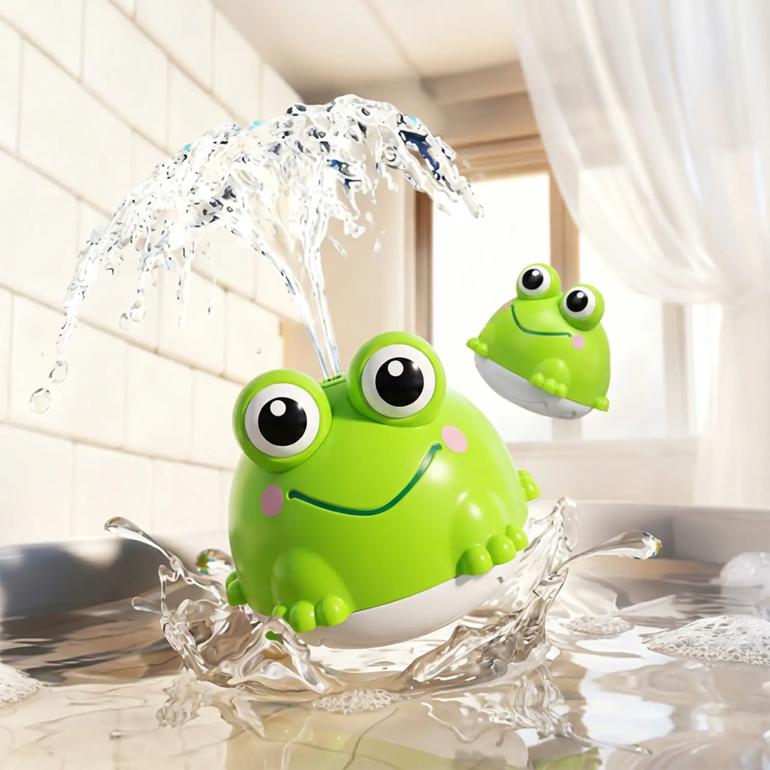 Light Up Bath Toys, Toddler Bath Toys for Kids Ages 1-3, Bath Toy Sprinkler Toddler Birthday Bathtub Water Toy