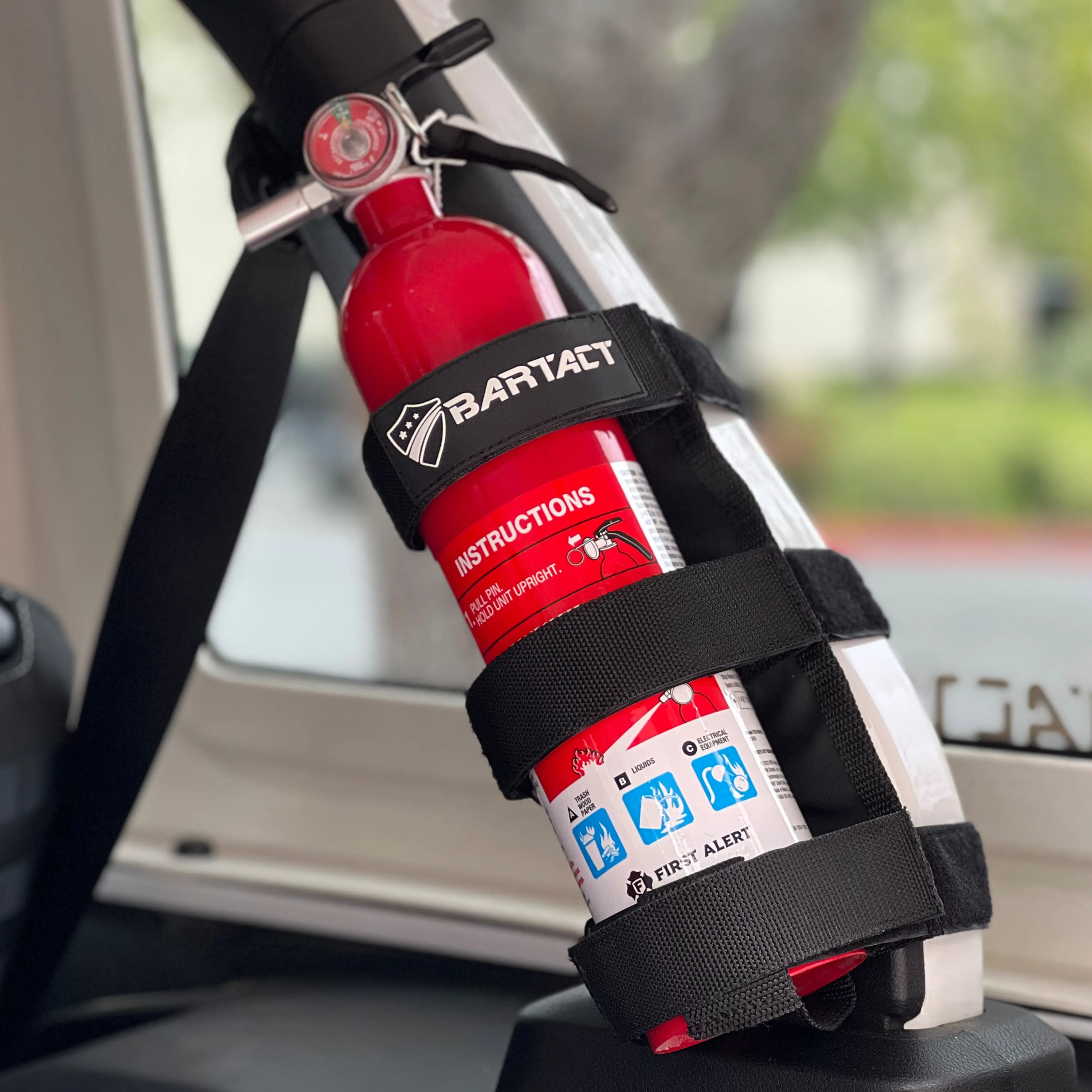 Padded Roll Bar Fire Extinguisher Holder — Fits 2.5–5 LB | Bartact