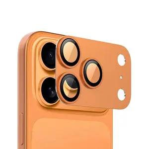 Full Coverage Metal Shockproof Camera Protector Film for Apple iPhone 17 Pro Max / 17 Air 3D One-Piece Screen Printing Anti-Fingerprint Tempered Glass Lens Film with Supplier Warranty