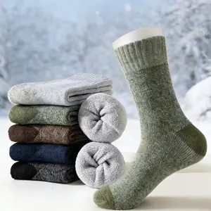 5 Pairs Merino Wool Socks For Men Super Thick Hiking Socks Thermal Socks For Cold Weather Warm and Cozy