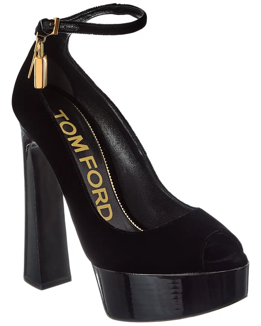 Tom Ford Velvet Platform Sandal