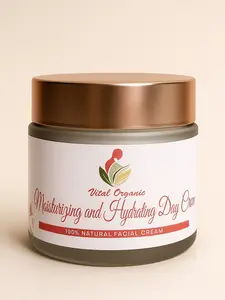 Vital Organic Moisturizing and Hydrating Day Cream 100% Natural Facial Cream for Hydration and Skin Care