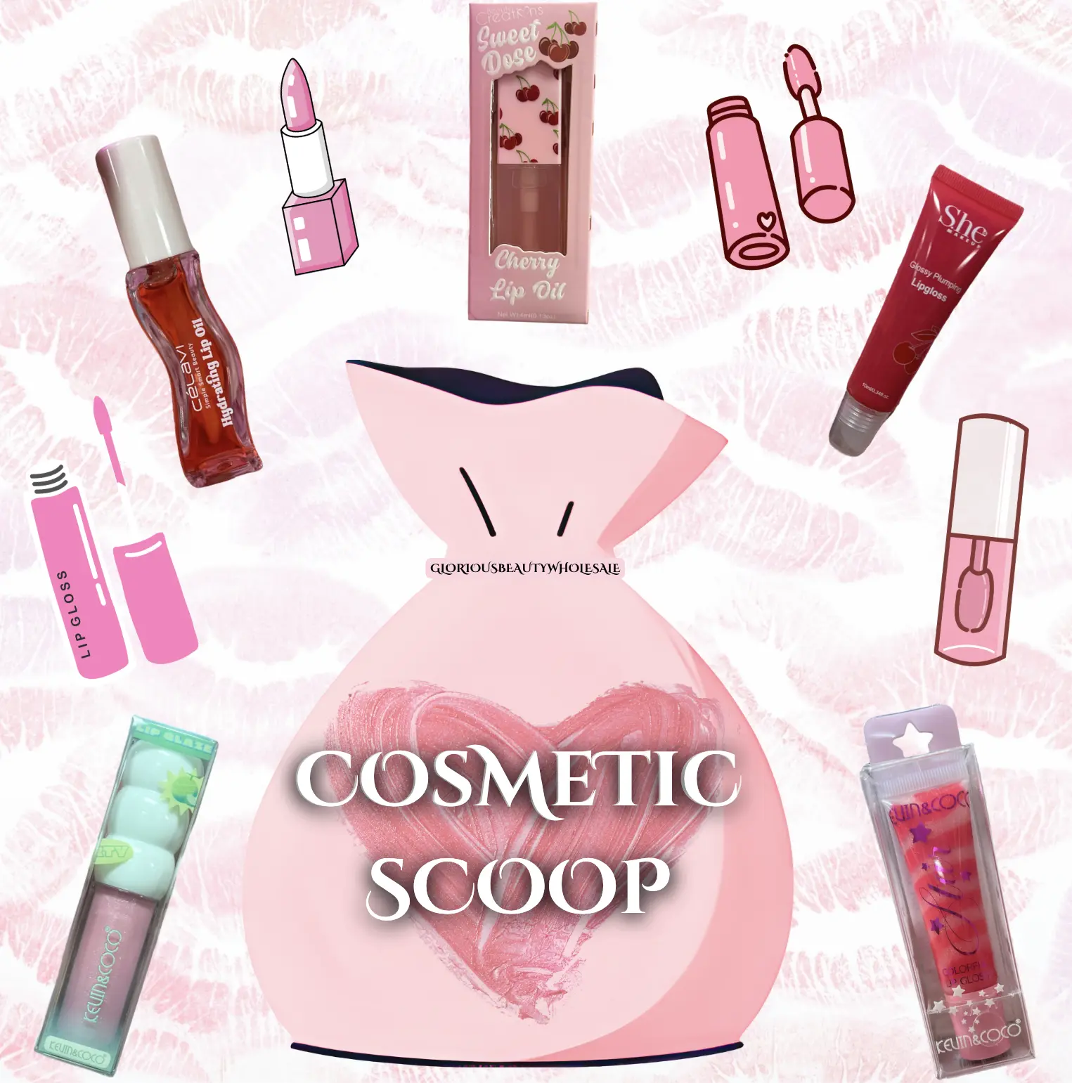 GB Cucharón Lip | 20-25 Lip Products Makeup Unique Design Ideal for Personal Use Gifts or Business