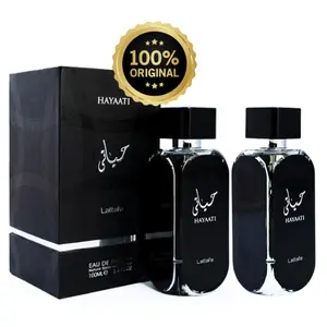 (Multipack) Lattafa Perfumes Hayaati & Hayaati Combo Bundle 2-Pack Unisex 3.4oz 100ml Each Long Lasting Fruity Cinnamon Musky Fragrance Spray Men eau