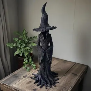 Dark Style Witch Resin Statue, Gothic Horror Decor for Home & Party