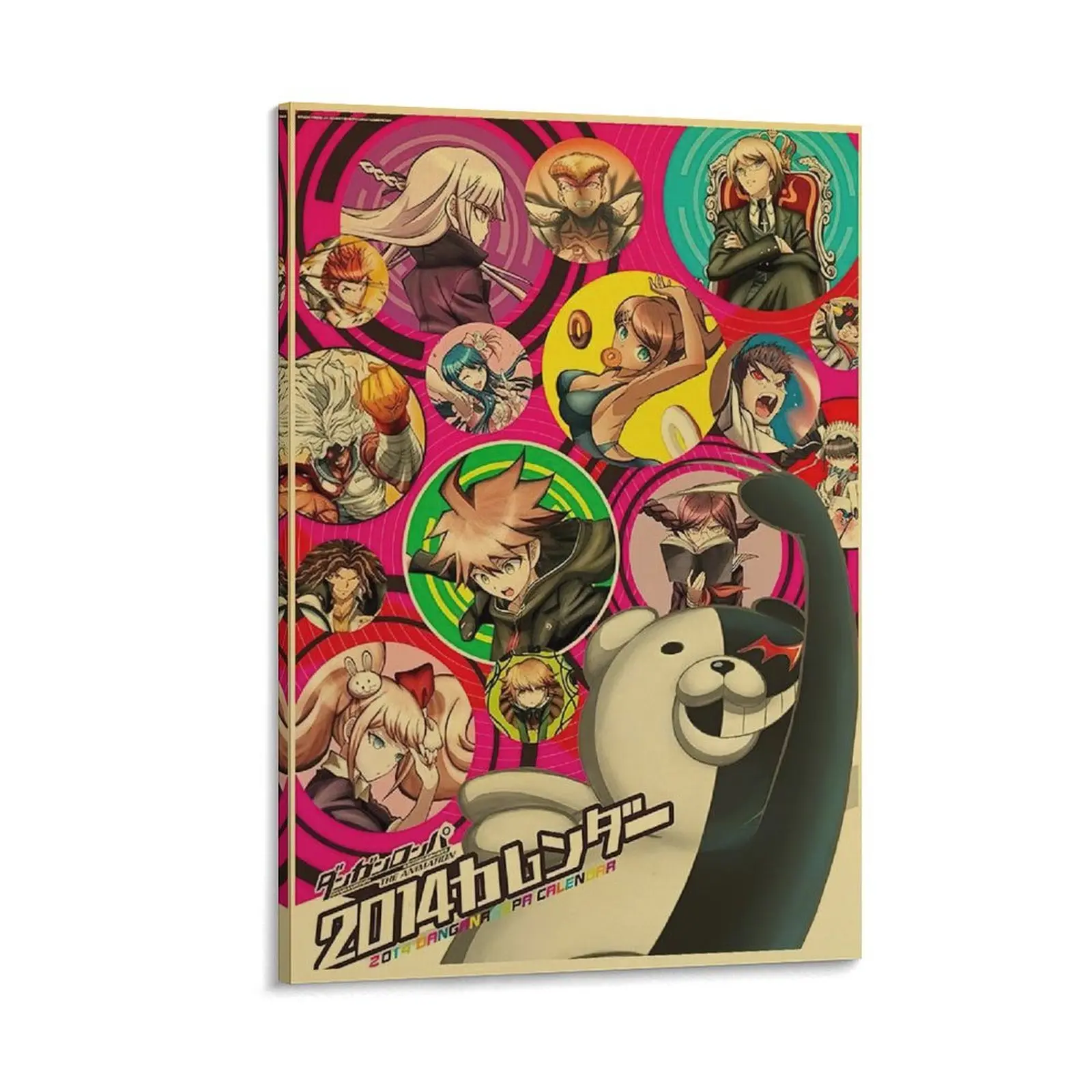 Monokuma Danganronpa Canvas Poster, Anime Wall Art, Living Room Decor, Canvas Print Hanging Picture Poster Canvas Wall Art For Bedroom Decor Bar Office Room Decor Gift