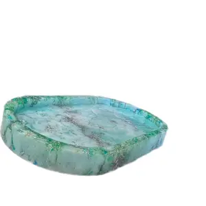 Marbled Green Resin Trinket Tray