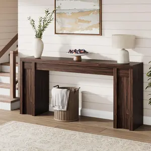 70.8" Console Table, Modern Entryway Console Table, Long Sofa Table Hall Table Behind Couch, Thick Wood Design