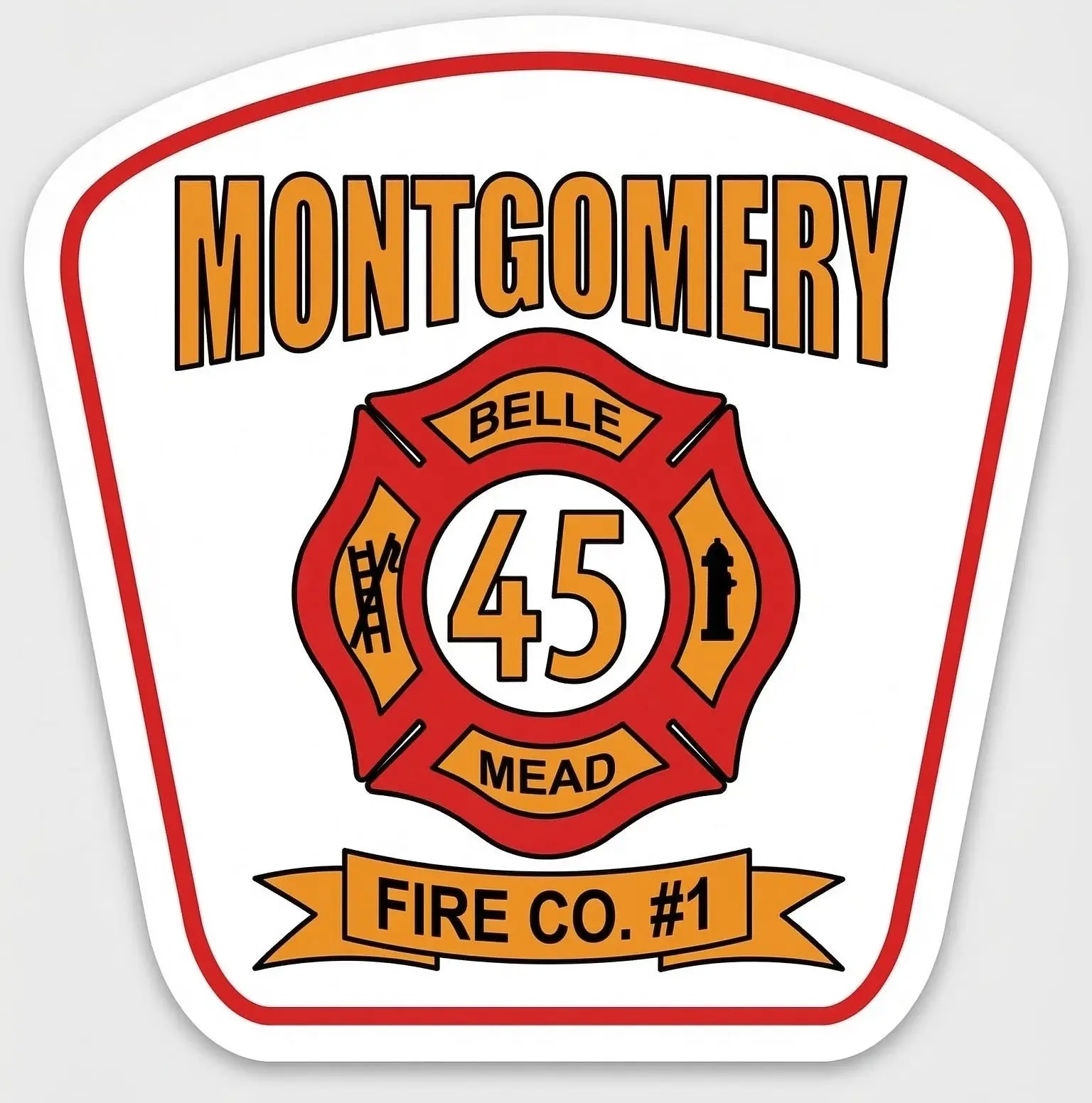 Montgomery Fire Co. #1 Window or Helmet Decal TT