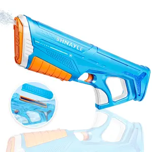【Fathersdaygifts】Electric Water Gun for Adults & Kids - Powerful Automatic Squirt Gun, High Range 28-32 FT, Long Range 100+ Times, Outdoor Pool Swimming Toy Game pools
