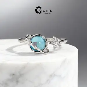 GGIRL Unique Rotating Planet Ring With Adjustable Opening | Star And Planet-Inspired Jewelry | Stress-Relief Accessory | Minimalist Galaxy Style | A Great Little Gift For Your Space-Loving Best Friend