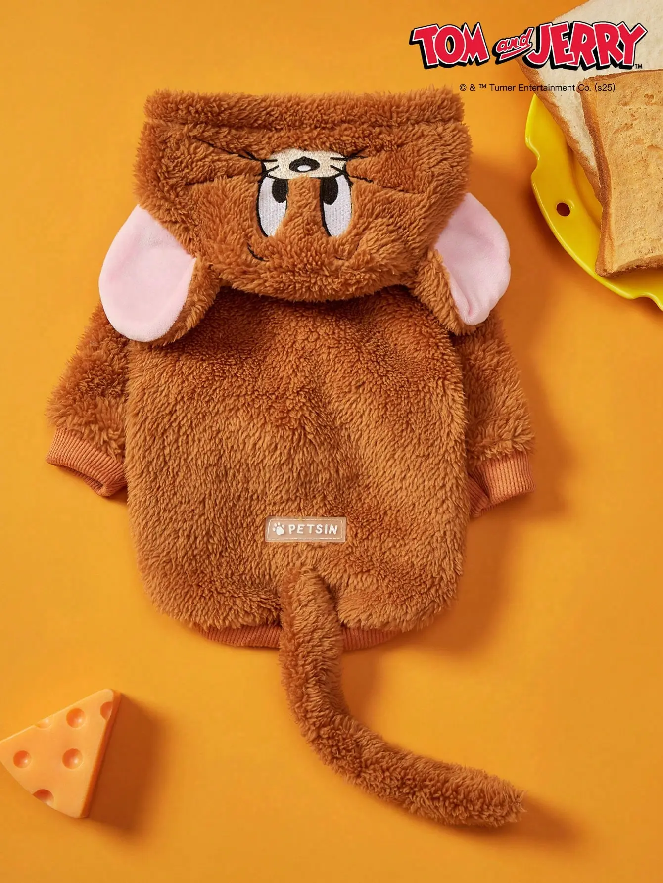 AESS x PETSIN Cute Dog Hoodie Embroidered Three-Dimensional Ear Plush Double-Sided Hooded Warm Comfortable Cosplay Pet Outfit