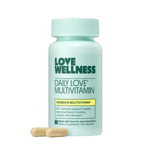Love Wellness Daily Love Multivitamin for Women | 25+ Nutrients | Hormone Balance Support, Energy & Mood | Vitamin D3, B12, Ashwagandha | 60 Capsules Women's Daily Vitamin Supplement