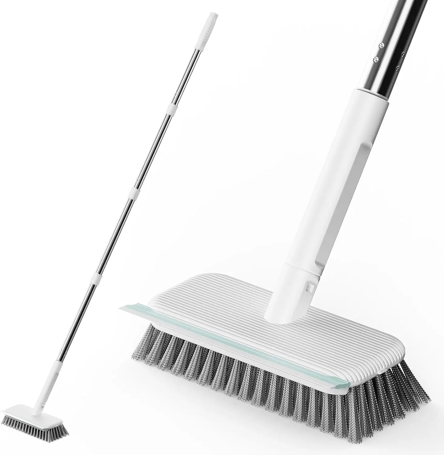 Stainless Steel Wire Floor Scrubber – Heavy Duty Outdoor Cleaning Brush for Deck, Garden & Concrete Surfaces