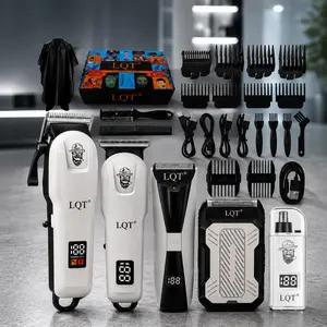 LQT 5-in-1 Professional Grooming Kit | Cordless Hair Clipper, Beard Trimmer, T-Blade Edger, Foil Shaver & Nose Hair Trimmer - Rechargeable Barber Set for Men, Haircut